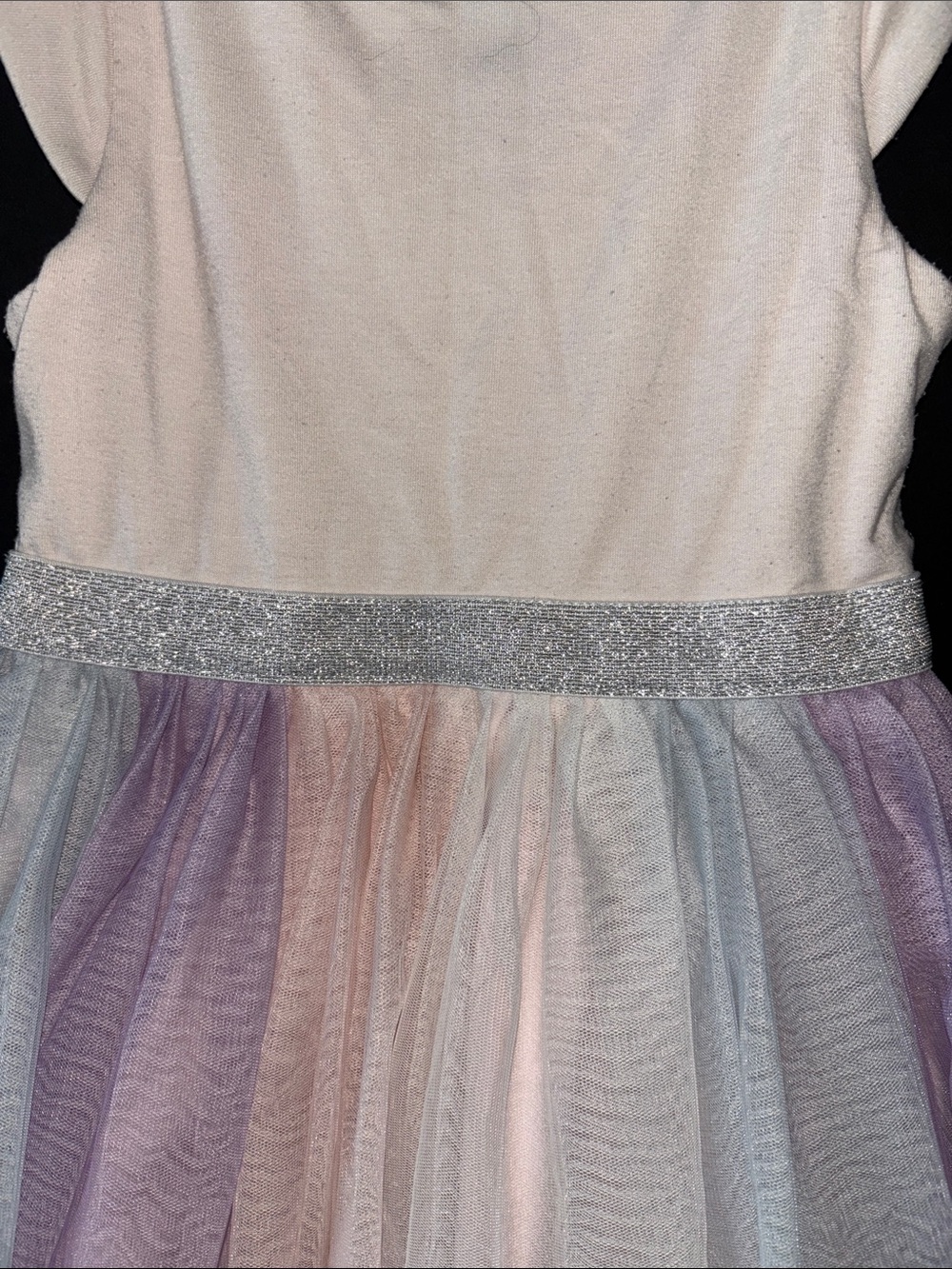 Zunie Pastel Unicorn Tulle Dress with Silver Sparkle Waist - Picture 7 of 8